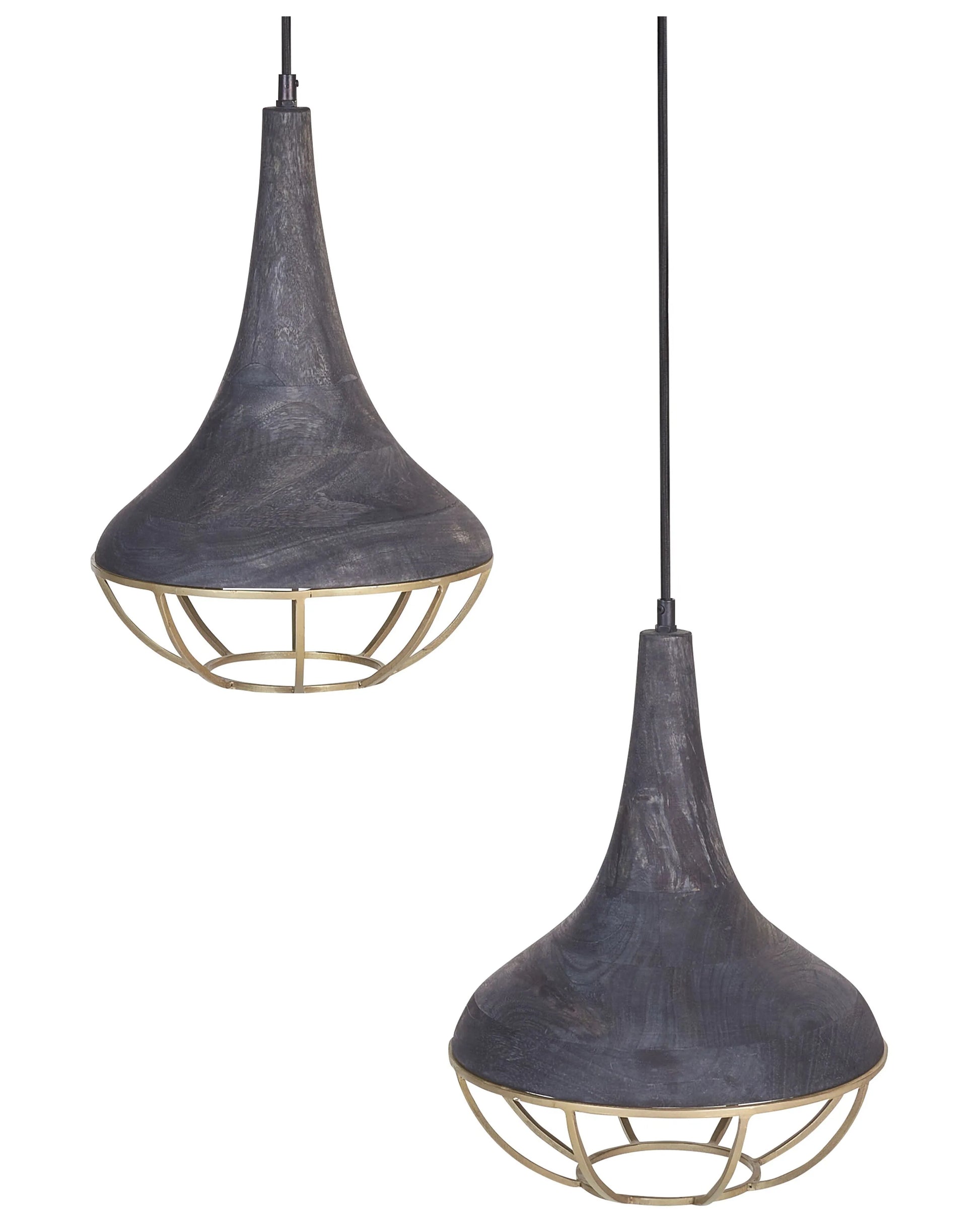 Pendant Lamp BAGMATI Mango Wood Black