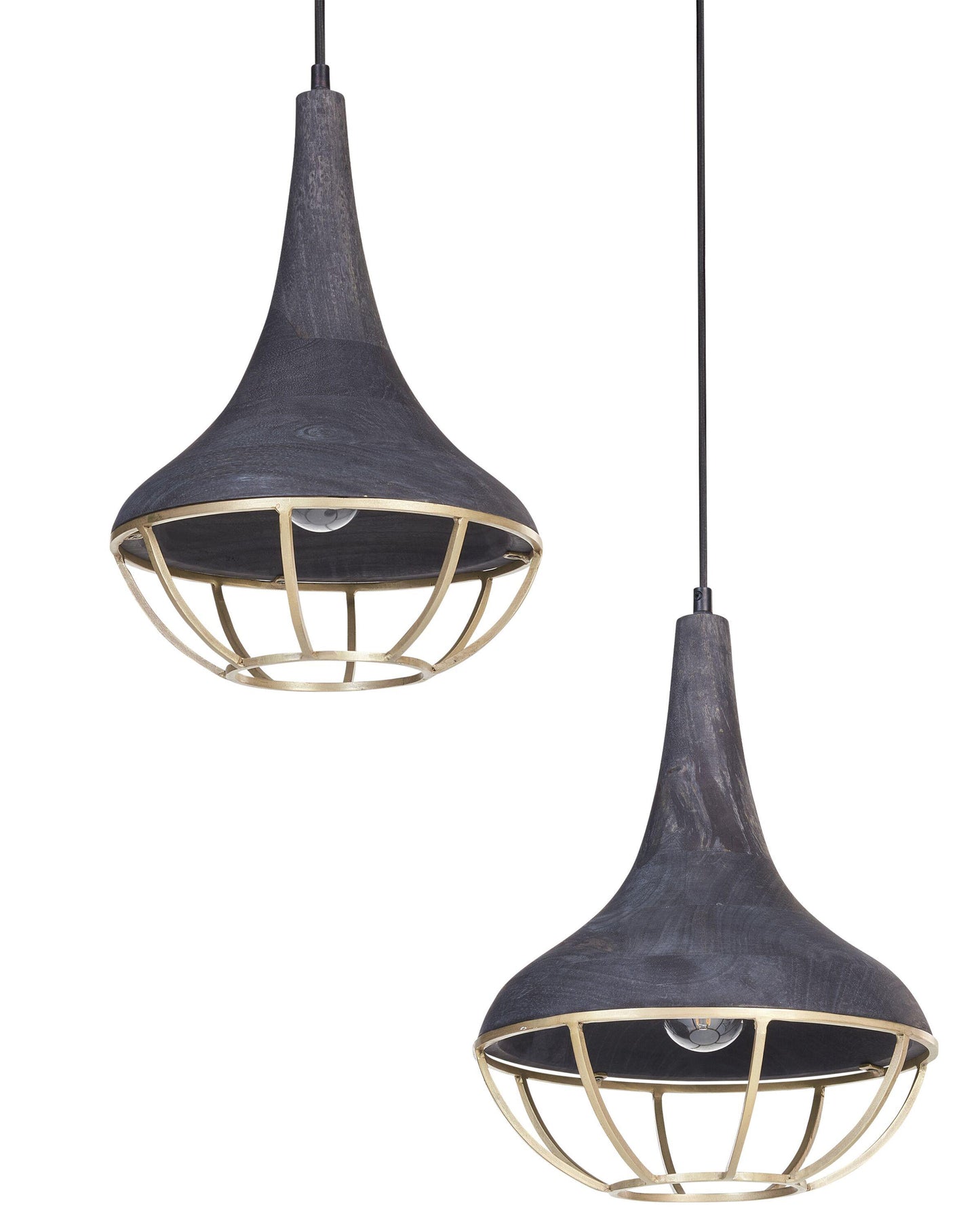  Pendant Lamp BAGMATI Mango Wood Black
