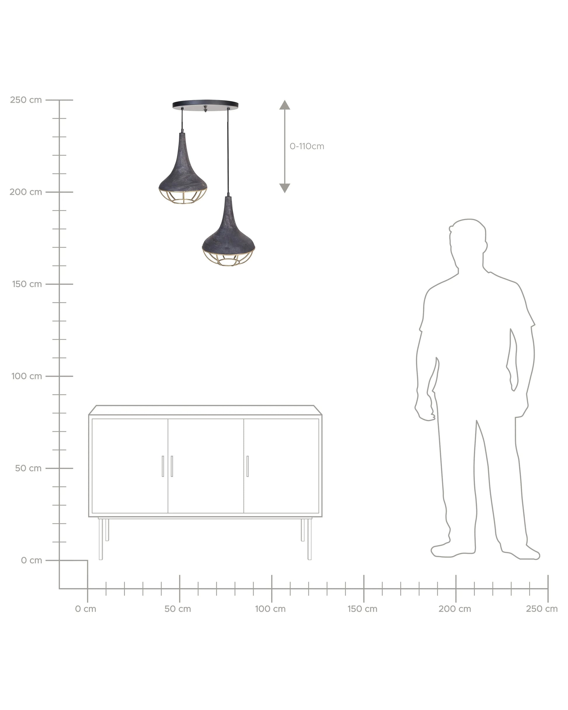  Pendant Lamp BAGMATI Mango Wood Black