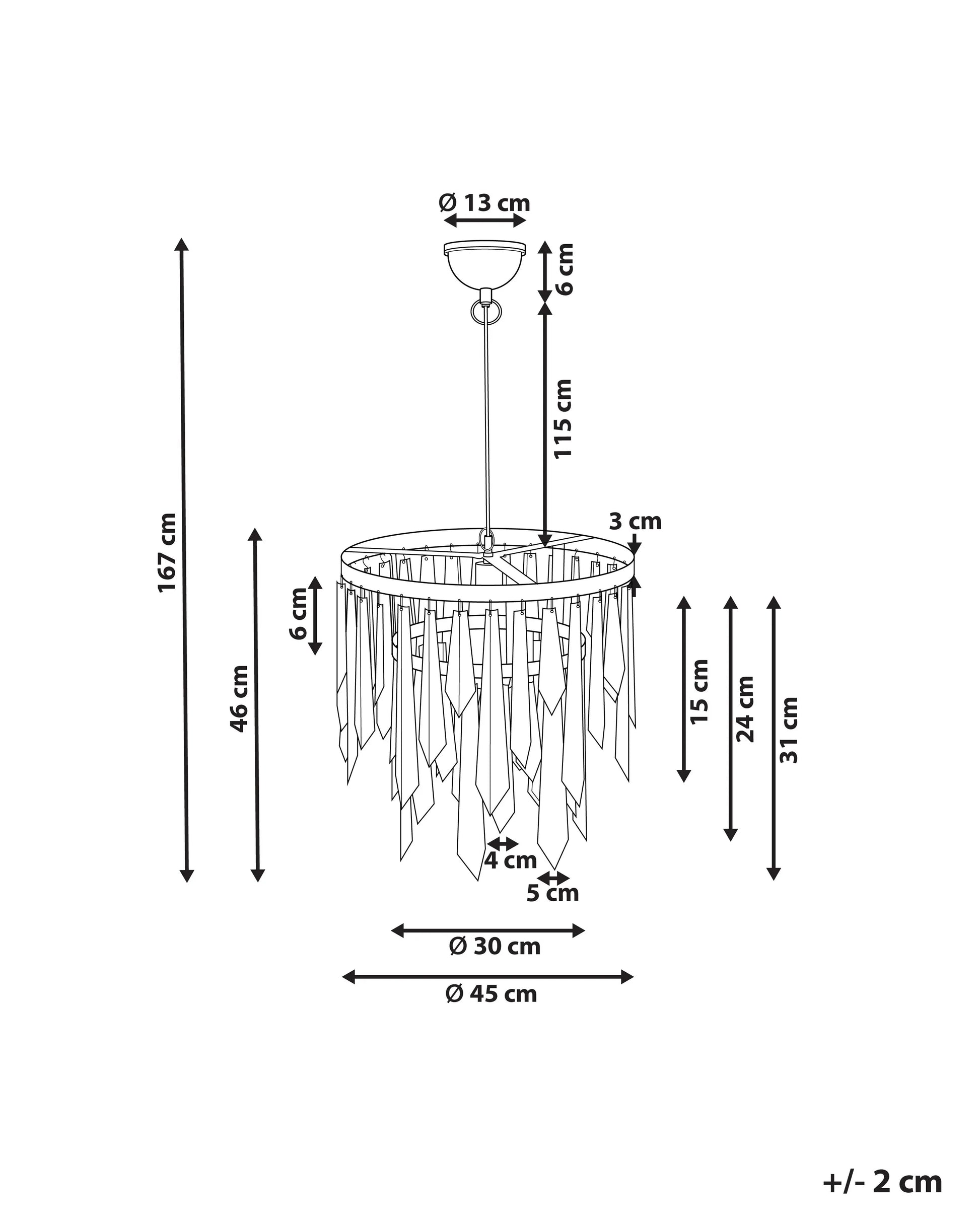  Chandelier CHAMBAL Metal Brass