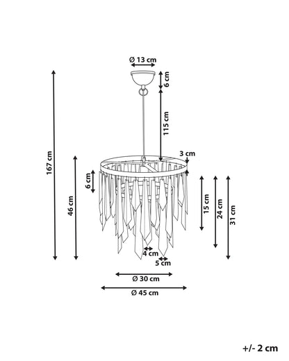  Chandelier CHAMBAL Metal Brass