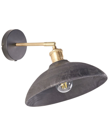  Wall Lamp YERALA Adjustable Mango Wood Black