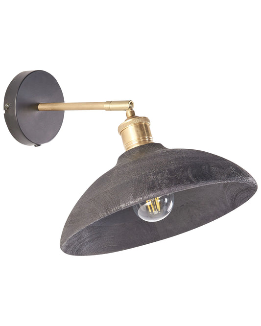  Wall Lamp YERALA Adjustable Mango Wood Black