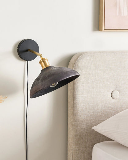  Wall Lamp YERALA Adjustable Mango Wood Black