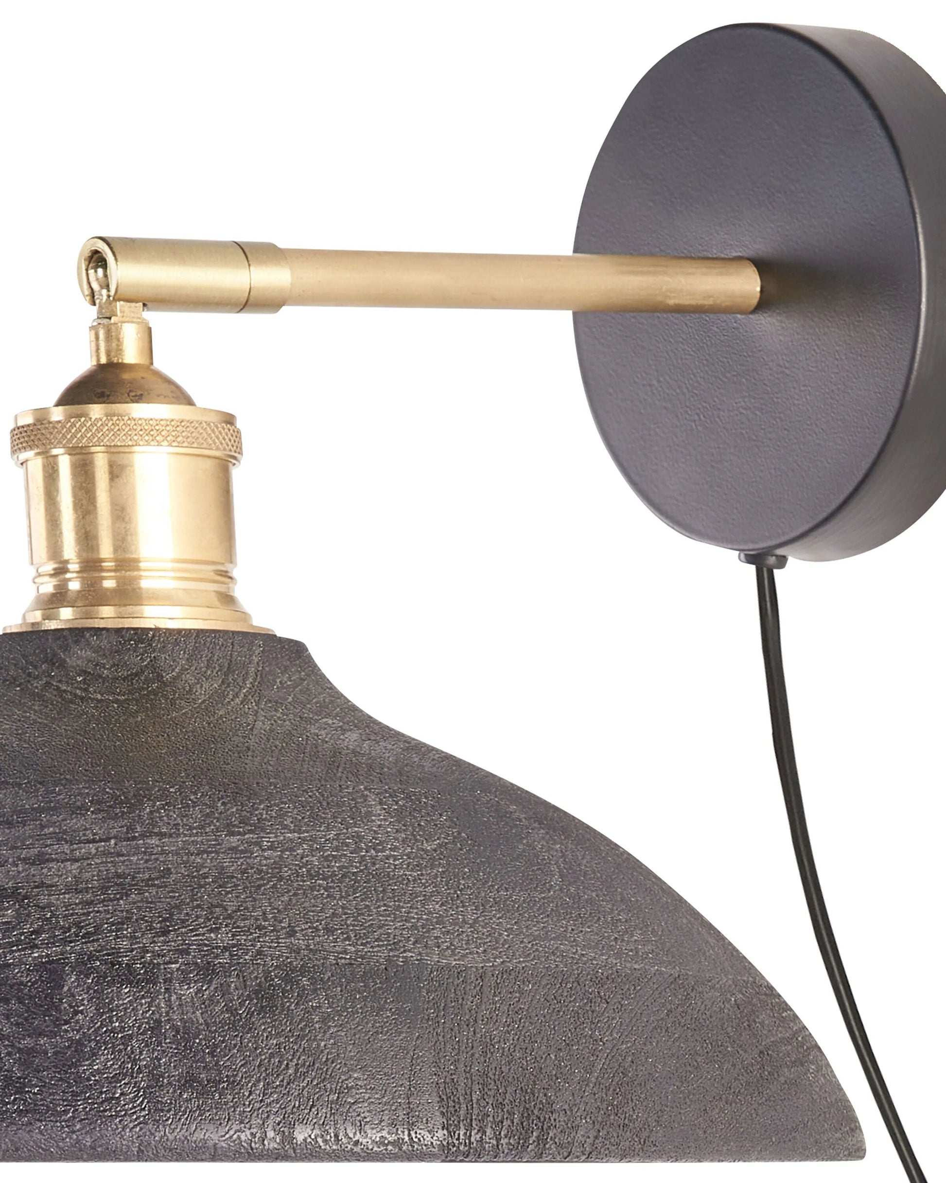  Wall Lamp YERALA Adjustable Mango Wood Black