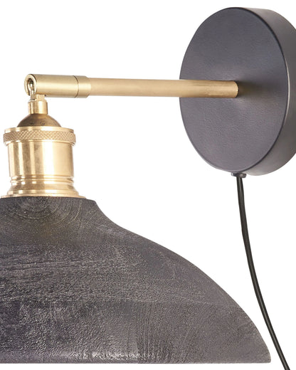  Wall Lamp YERALA Adjustable Mango Wood Black