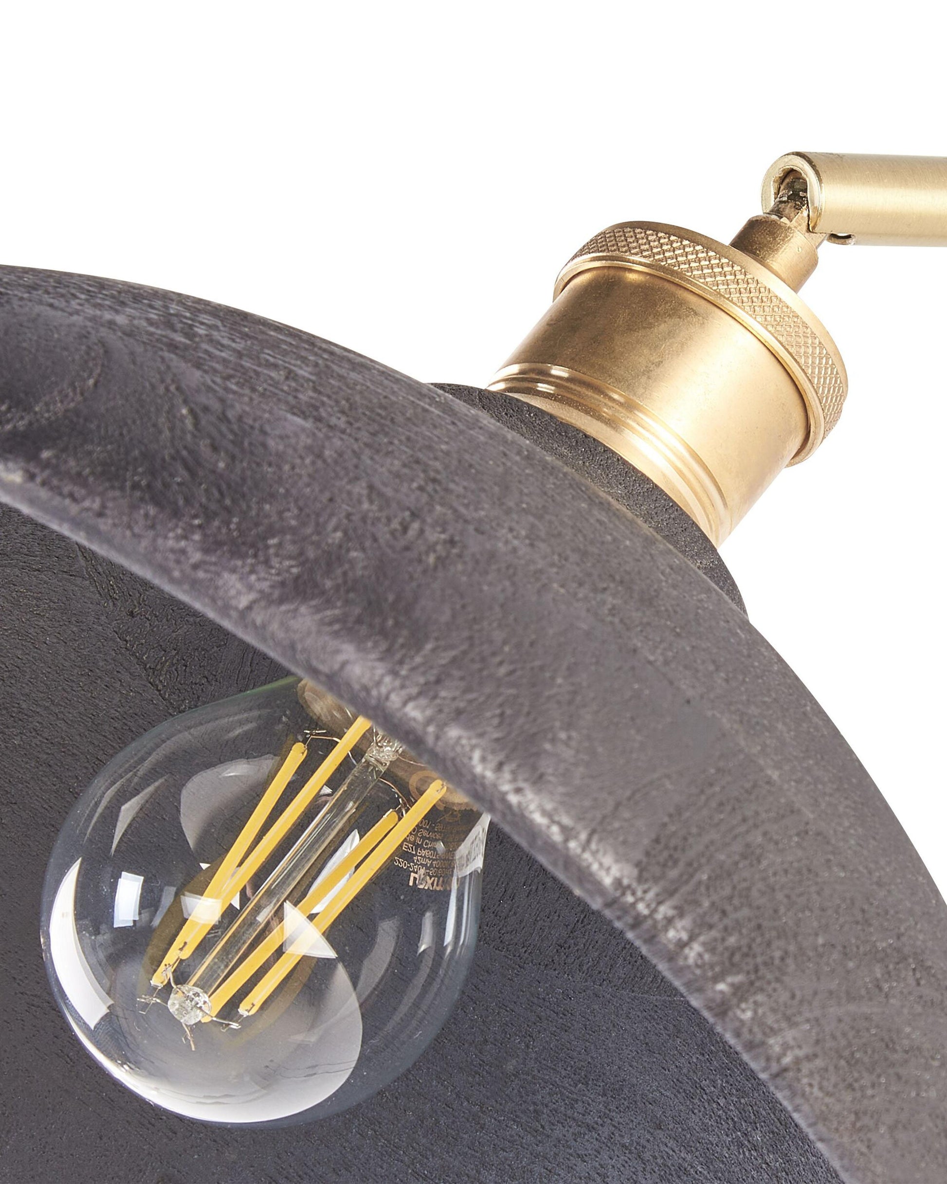  Wall Lamp YERALA Adjustable Mango Wood Black