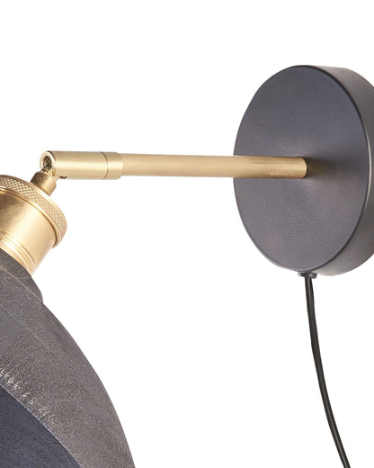  Wall Lamp YERALA Adjustable Mango Wood Black