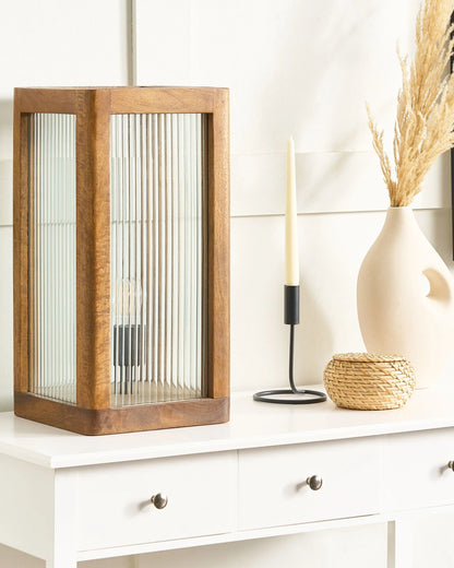  Table Lamp KOLIDAM Mango Wood Brown