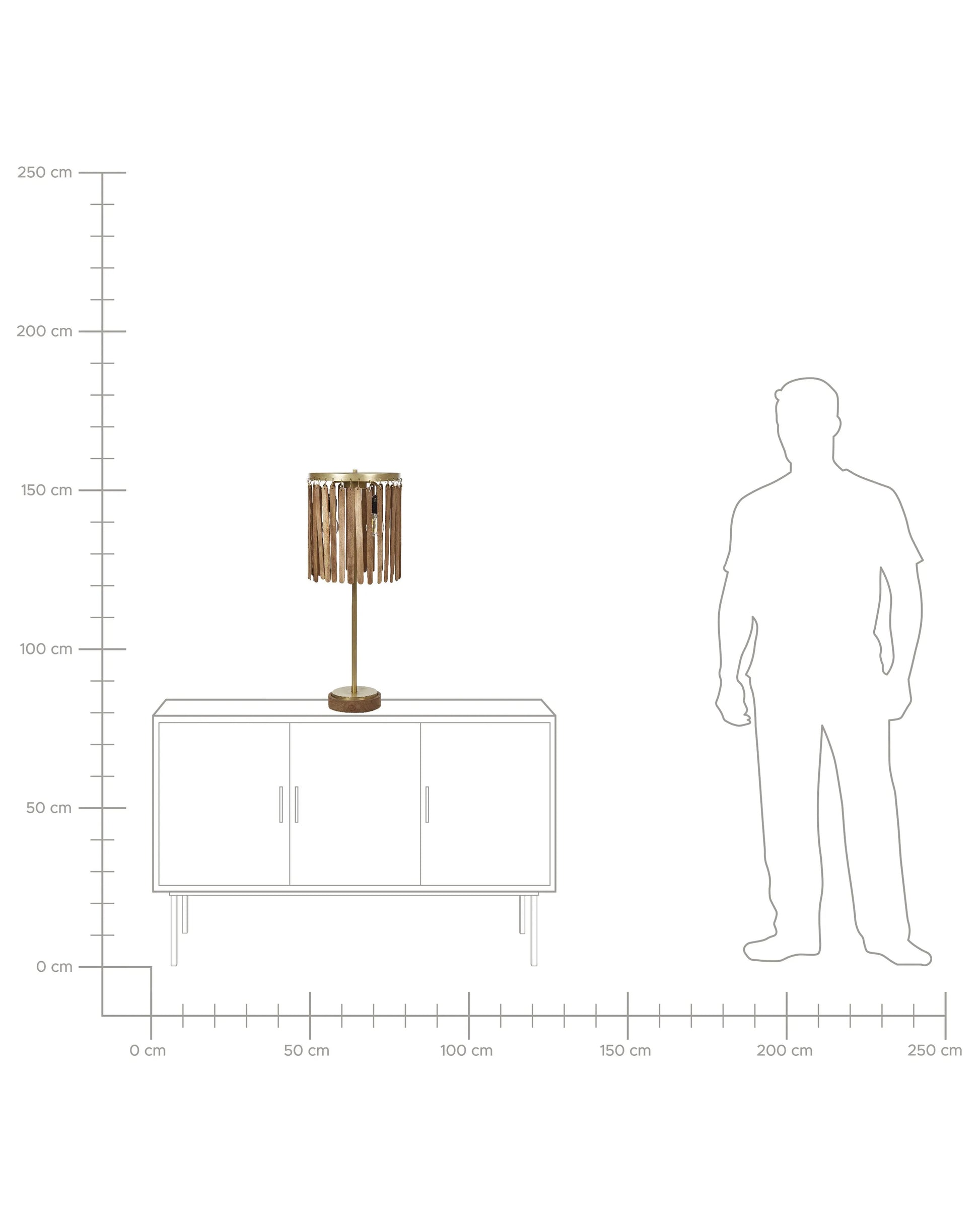  Table Lamp KAVERI Mango Wood Brown