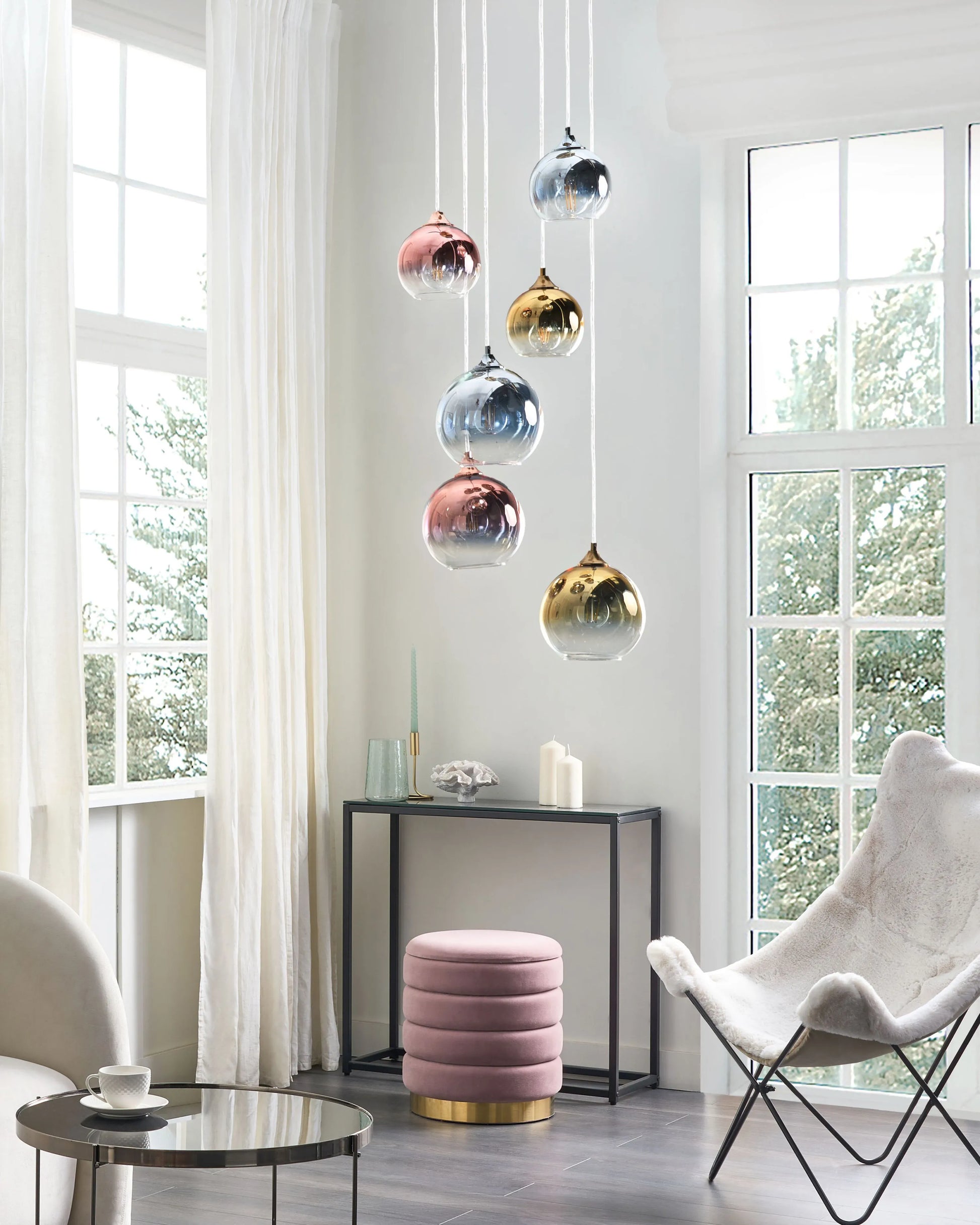  Pendant Lamp TOOMA Glass Brass