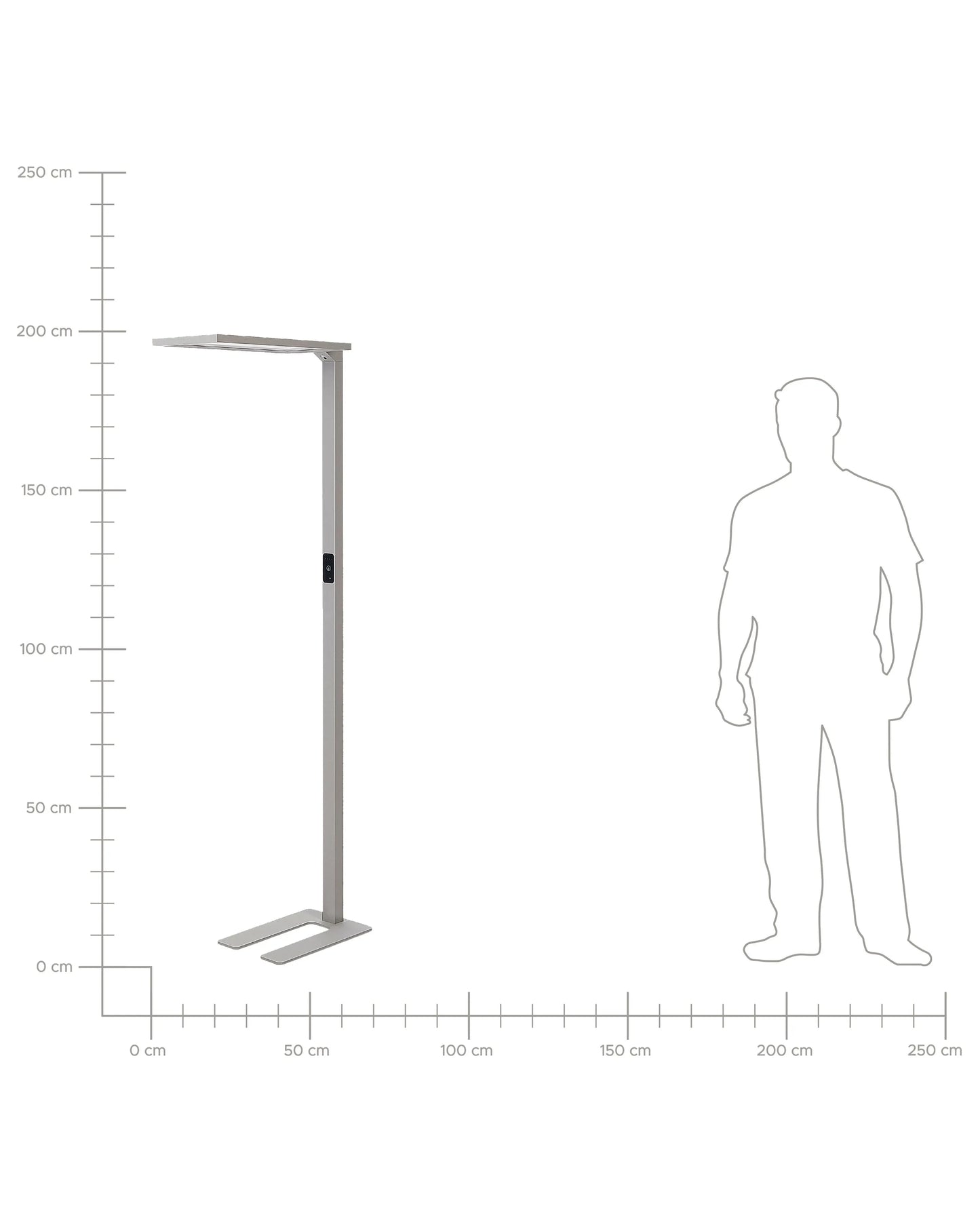  LED Floor Lamp ORION With Motion Sensor Metal Silver
