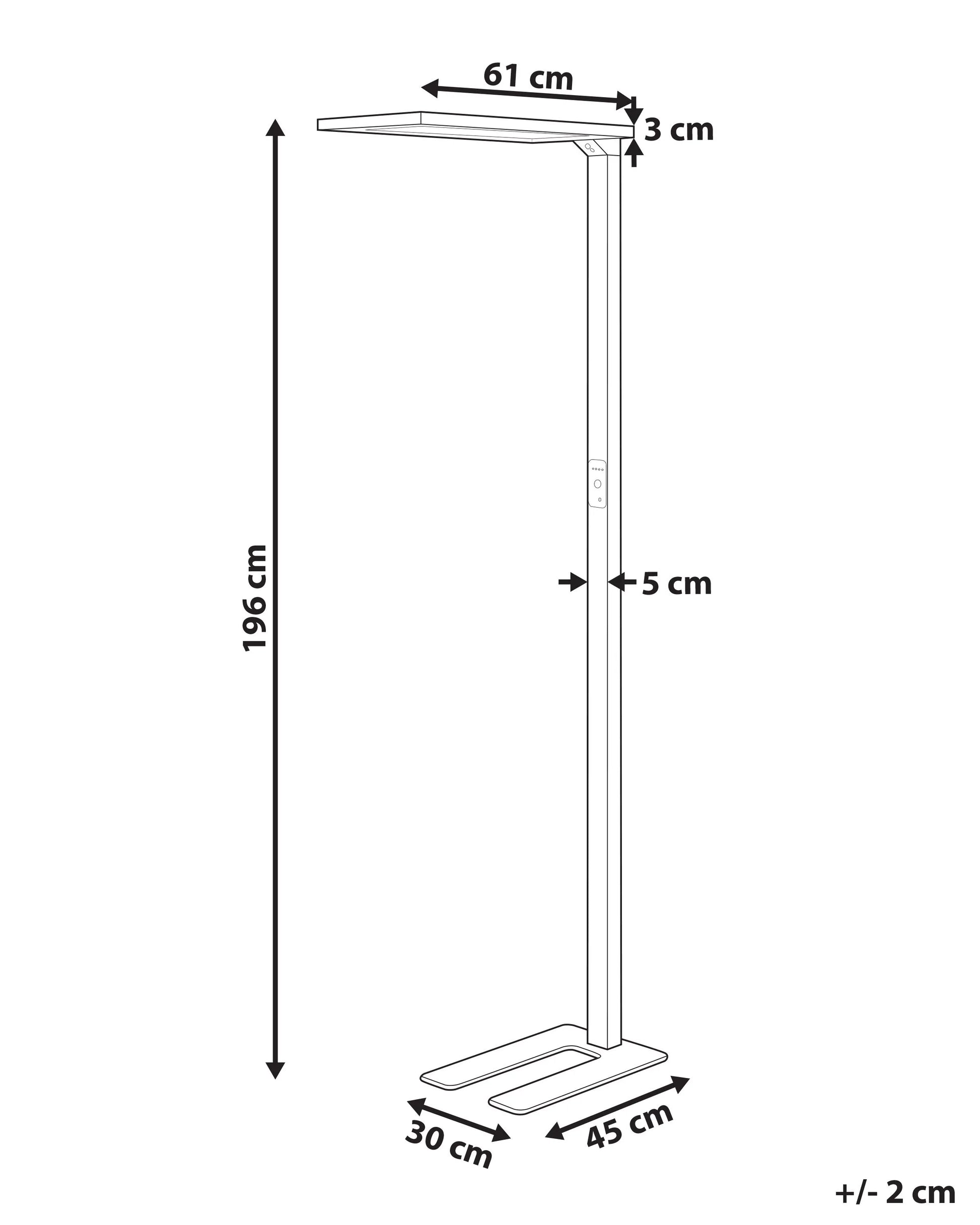  LED Floor Lamp ORION With Motion Sensor Metal Silver