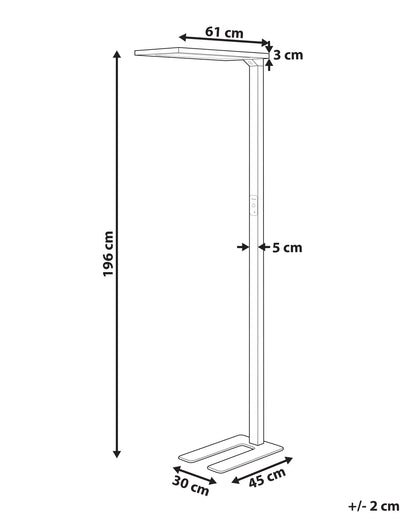  LED Floor Lamp ORION With Motion Sensor Metal Black