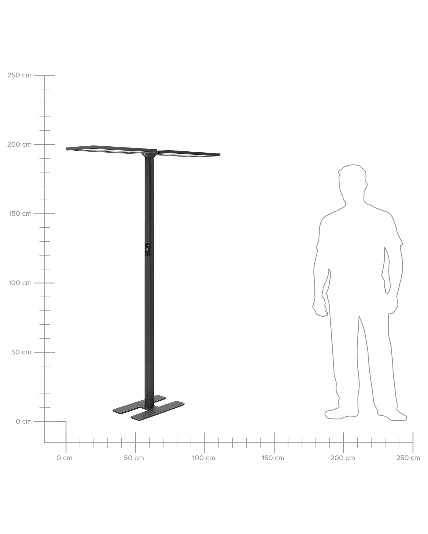  LED Floor Lamp SCULPTOR With Motion Sensor Metal Black