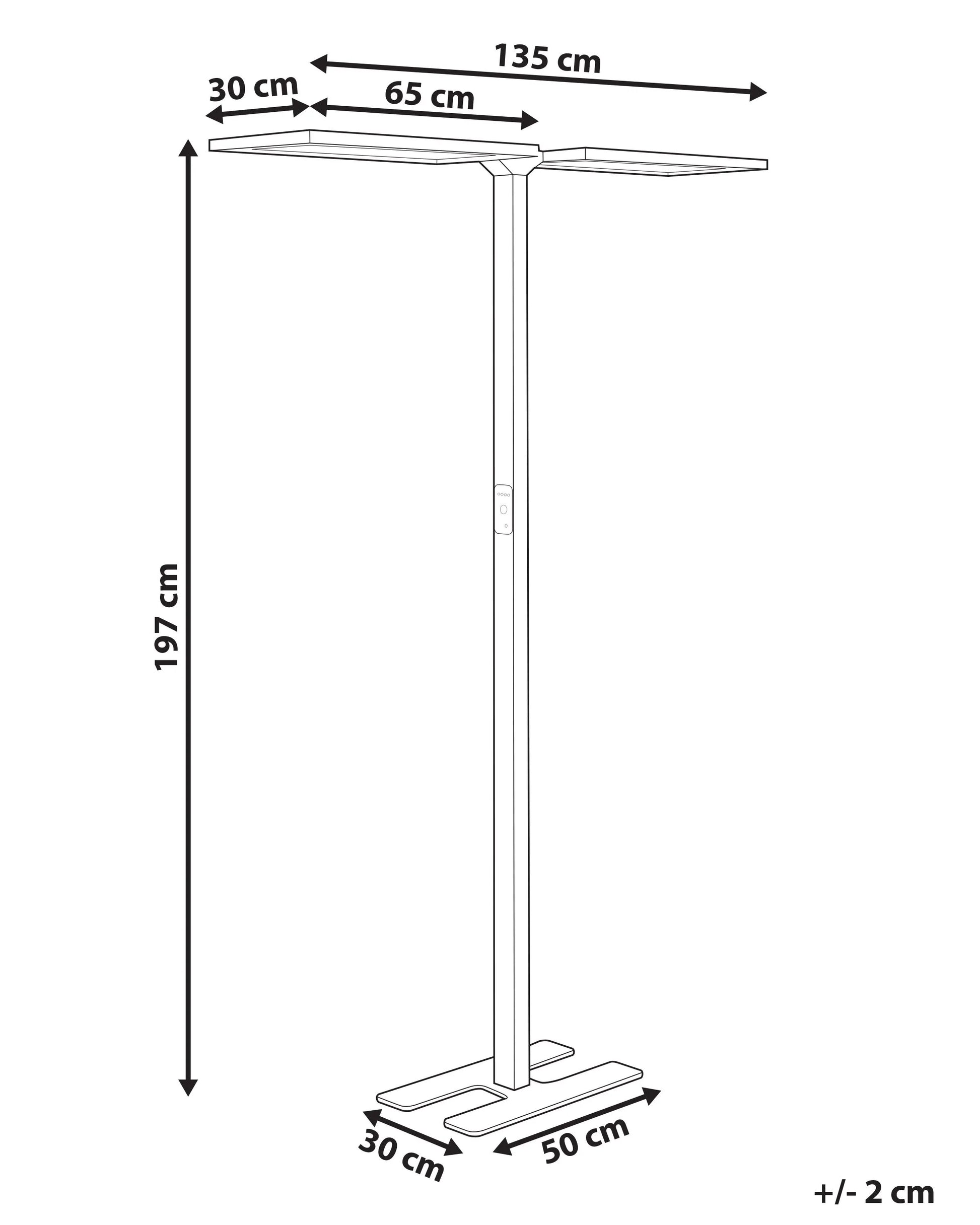  LED Floor Lamp SCULPTOR With Motion Sensor Metal Black