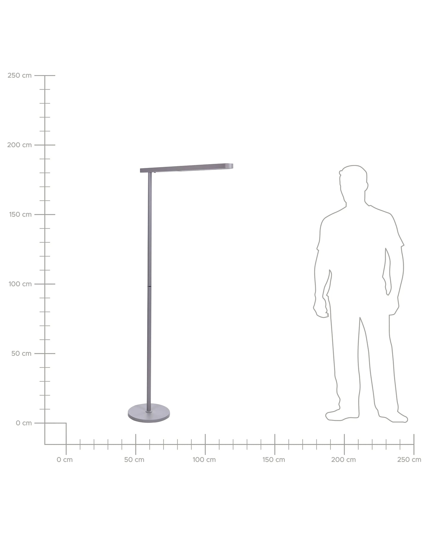  LED Floor Lamp PERSEUS Metal Silver