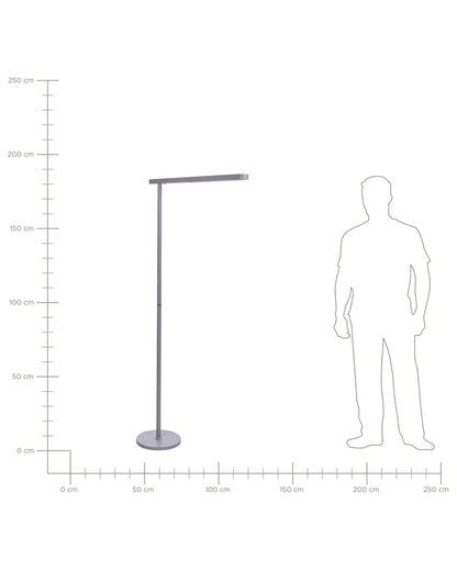  LED Floor Lamp PERSEUS Metal Silver