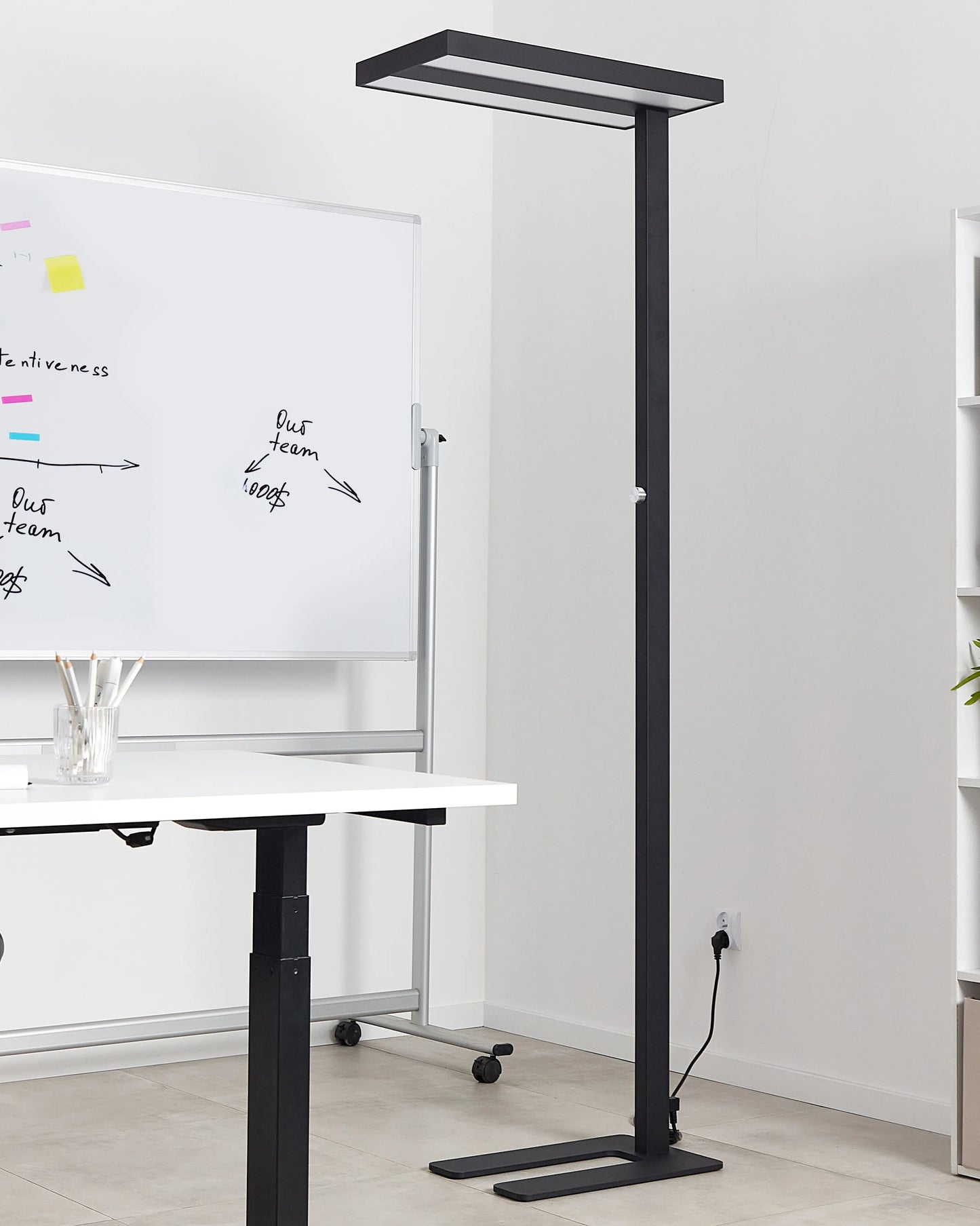  LED Floor Lamp TAURUS With Dimmer Metal Black