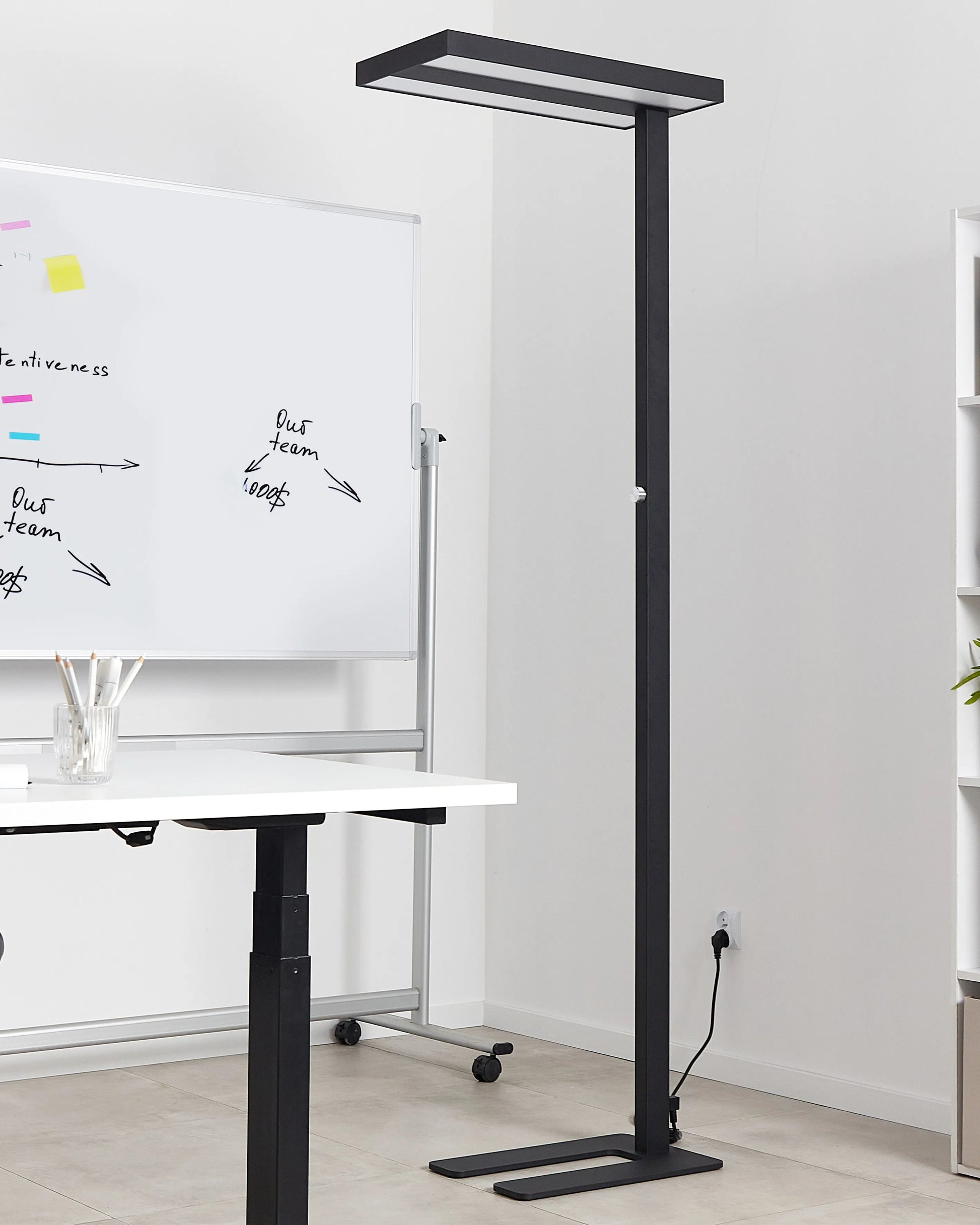  LED Floor Lamp TAURUS With Dimmer Metal Black