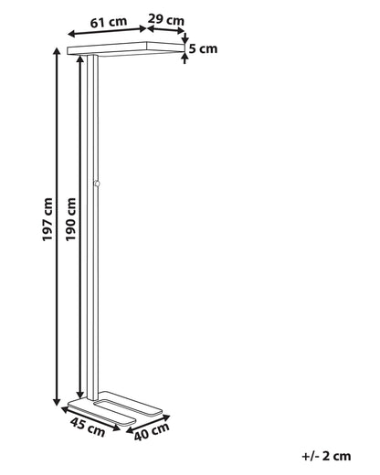  LED Floor Lamp TAURUS With Dimmer Metal Black