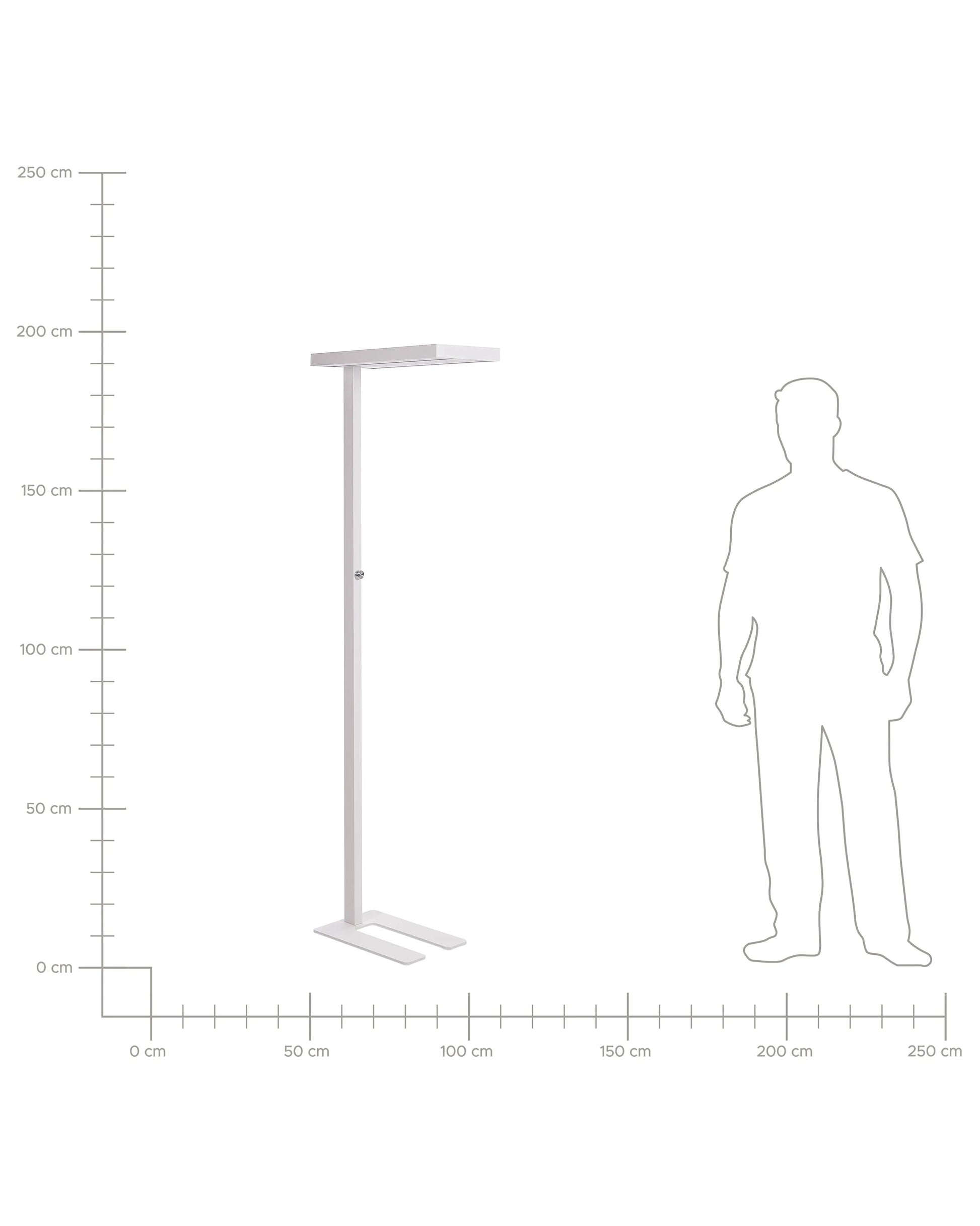  LED Floor Lamp TAURUS With Dimmer Metal White