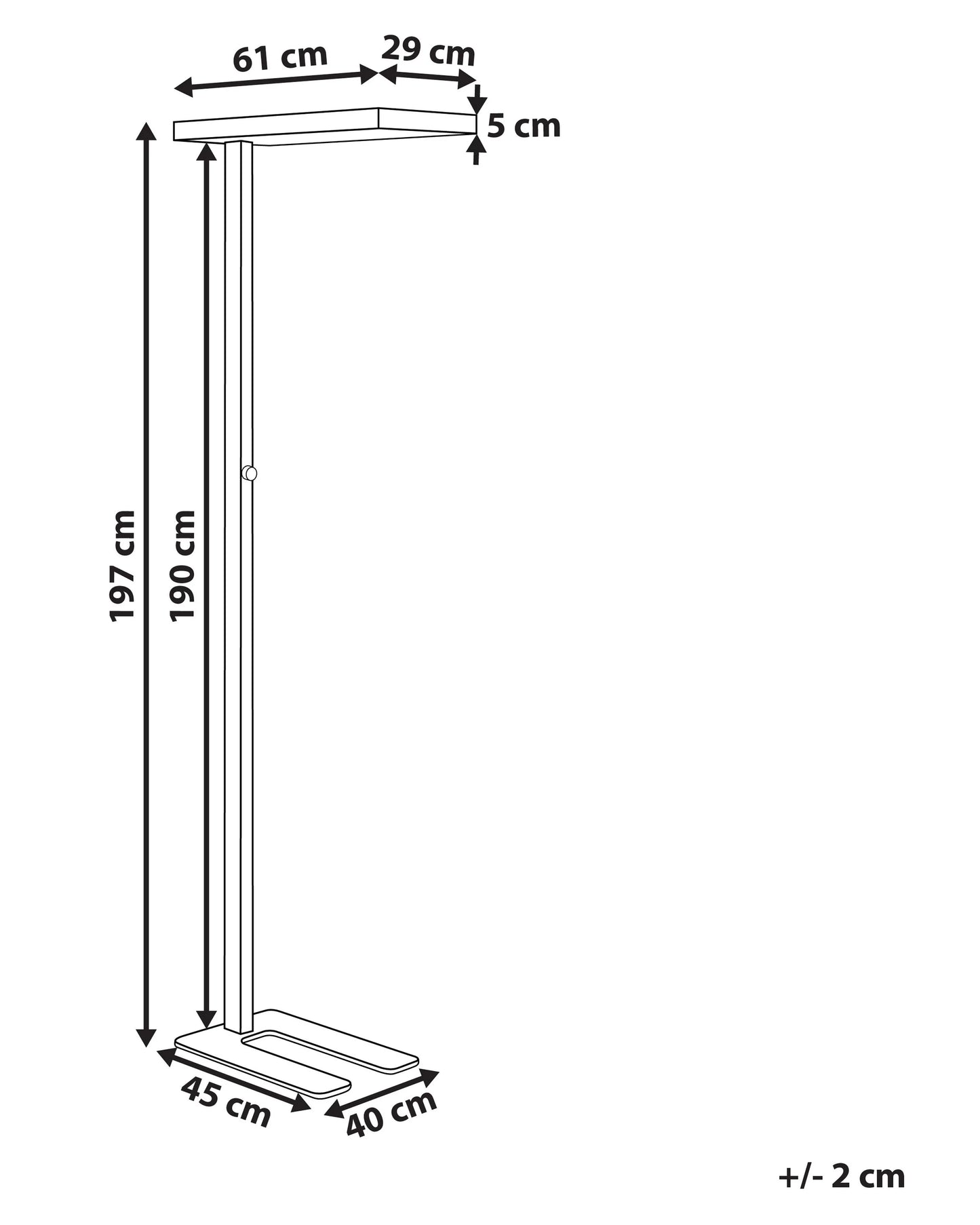  LED Floor Lamp TAURUS With Dimmer Metal White