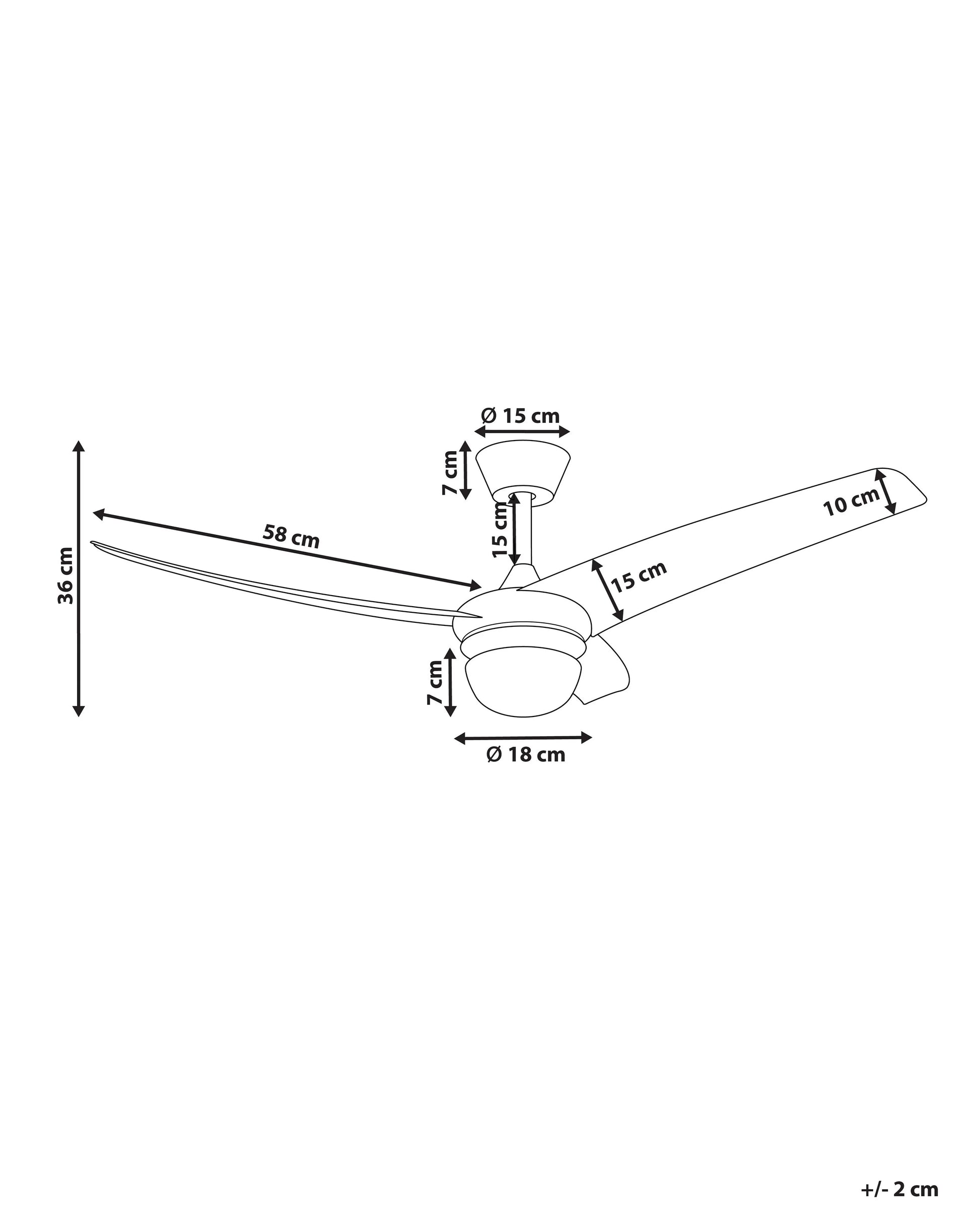 Ceiling Fan With Light JIBOA With Remote Black