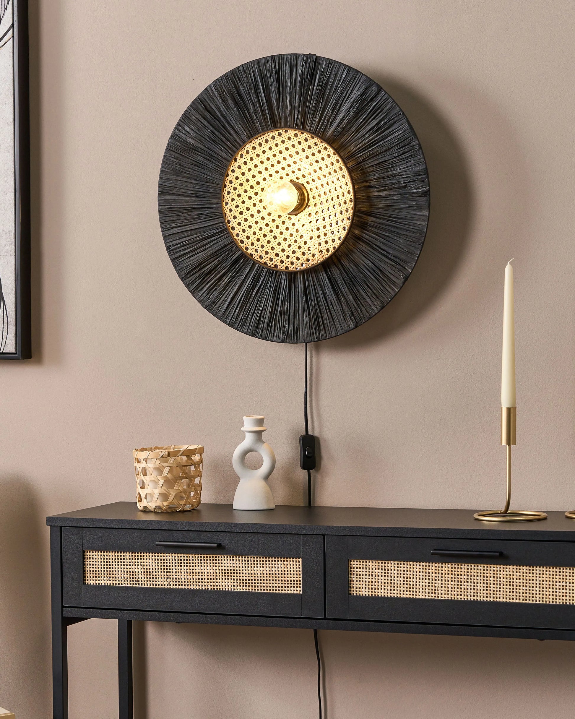  Wall Lamp YAAPI Paper Black