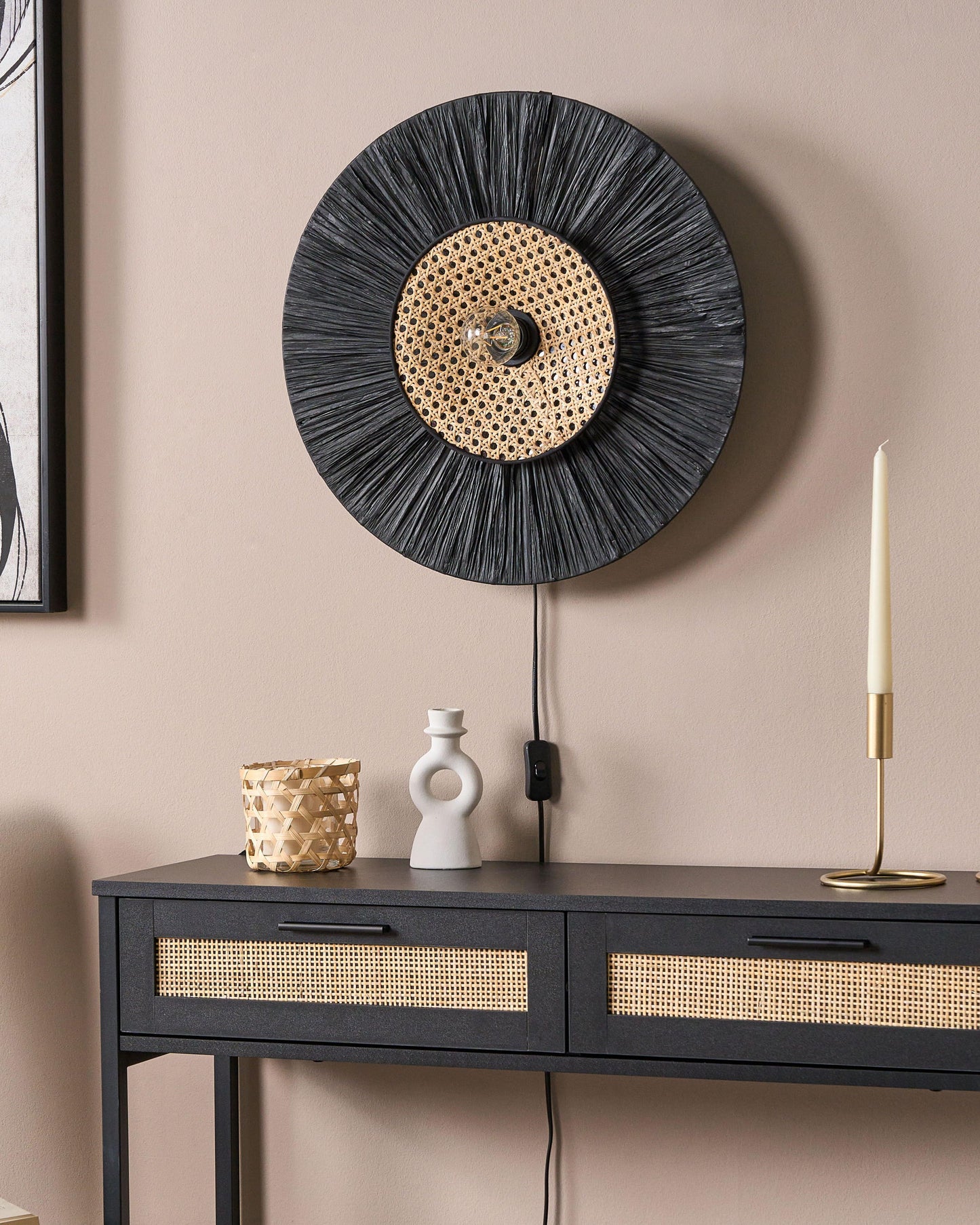  Wall Lamp YAAPI Paper Black