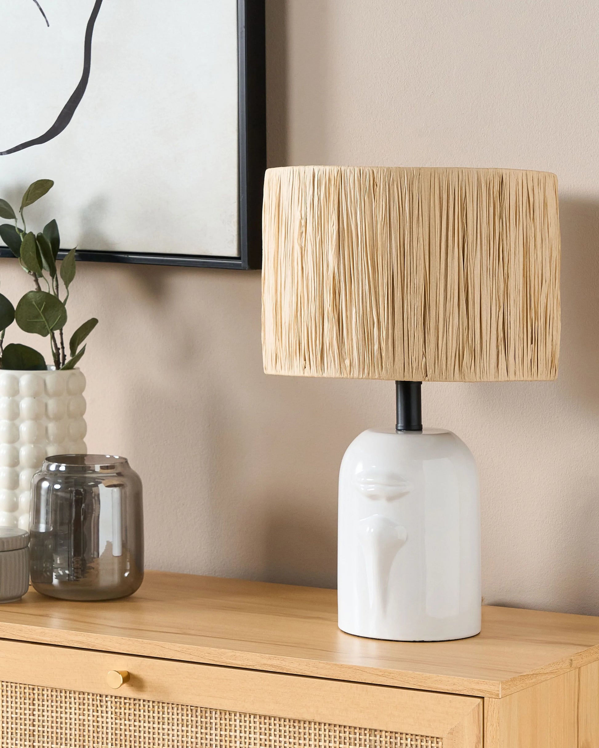  Table Lamp JUBONES Ceramic Natural