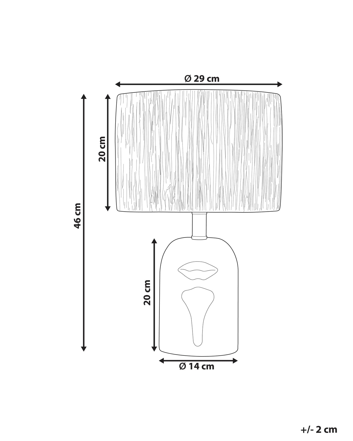  Table Lamp JUBONES Ceramic Natural