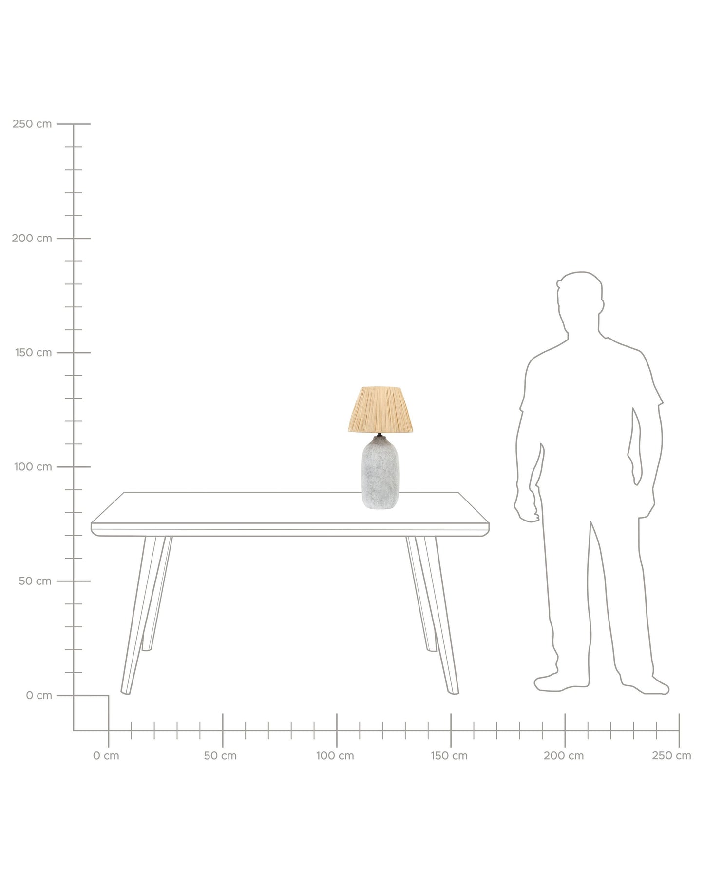  Table Lamp MATILDE Ceramic Grey