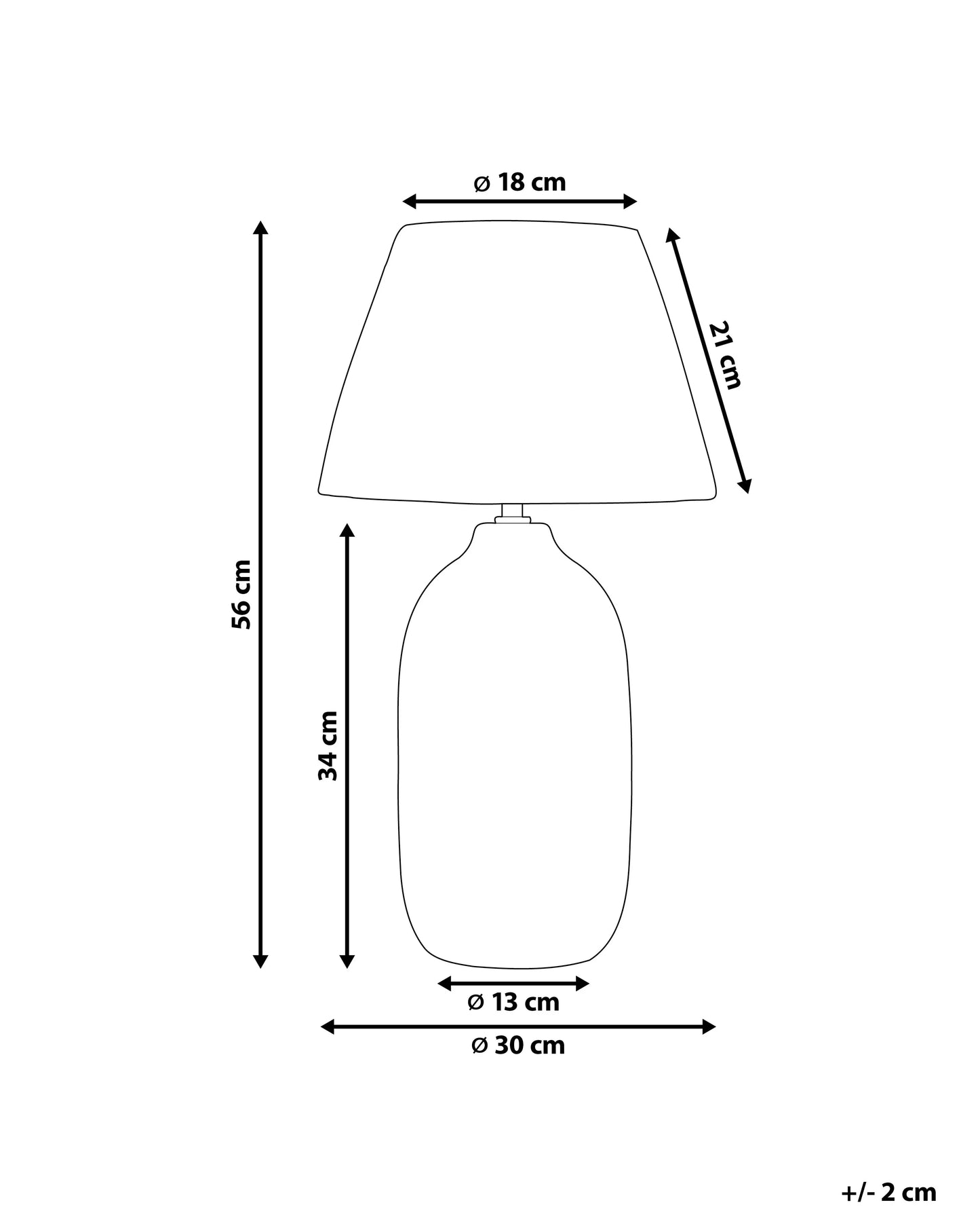  Table Lamp MATILDE Ceramic Grey
