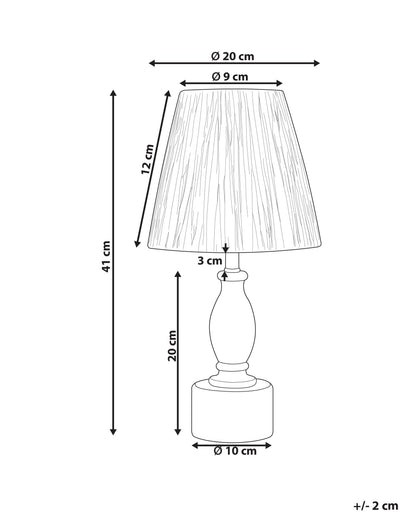  Table Lamp MORONA Oak Wood Natural