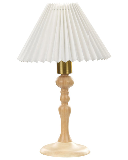  Table Lamp COOKS Oak Wood Light Brown/ White
