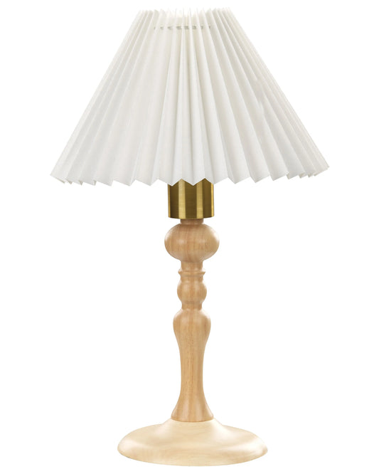  Table Lamp COOKS Oak Wood Light Brown/ White