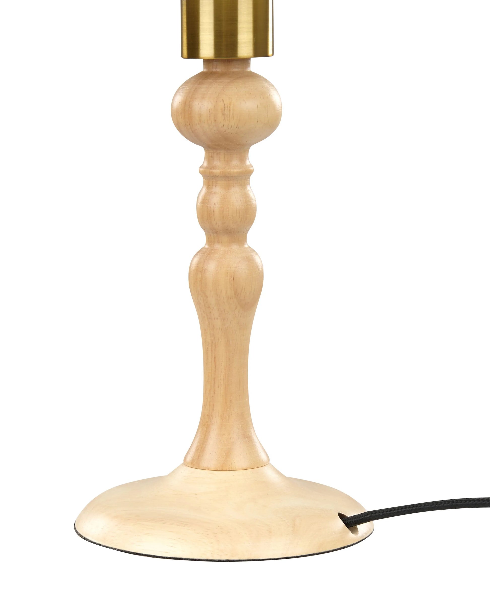  Table Lamp COOKS Oak Wood Light Brown/ White