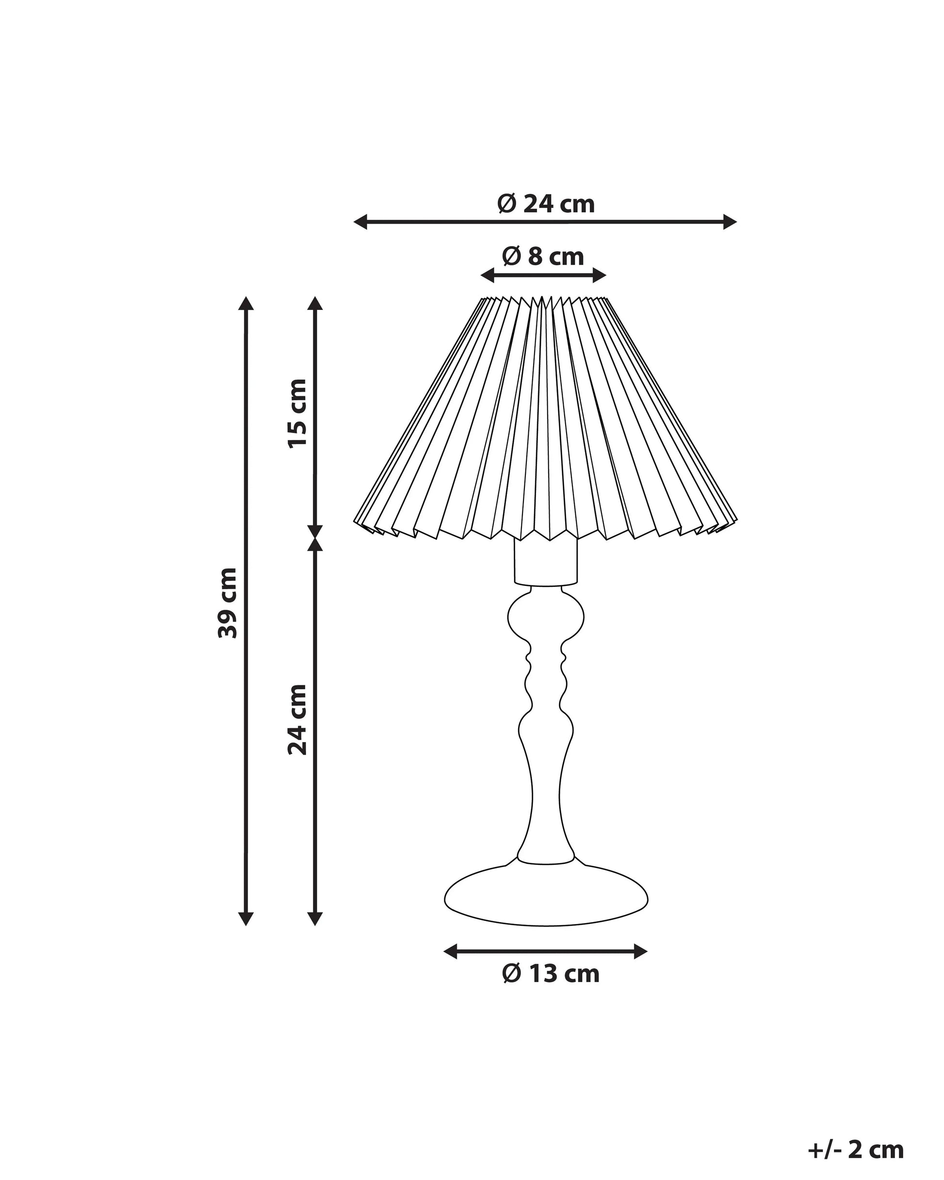  Table Lamp COOKS Oak Wood Light Brown/ White