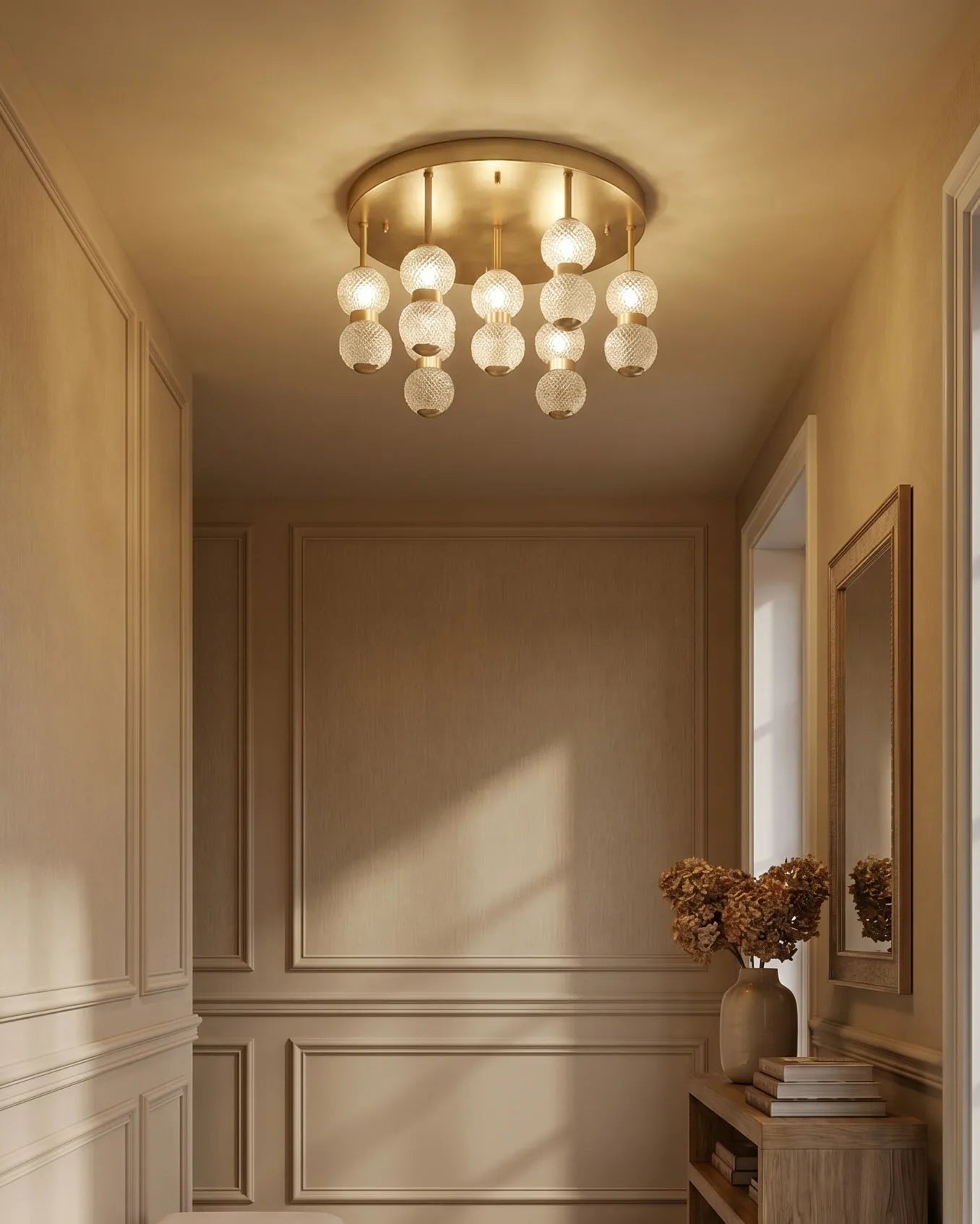  Ceiling Lamp YOWAKA Metal Gold