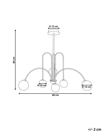  Chandelier FORBES Metal Gold