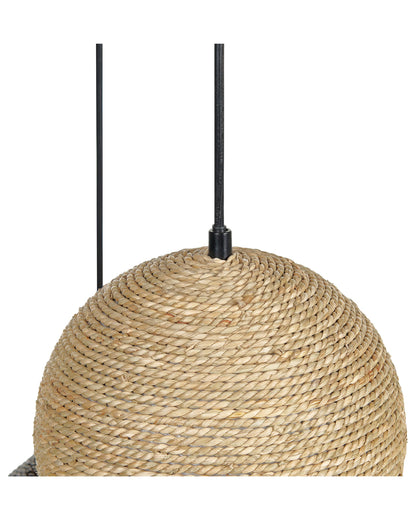  Pendant Lamp ENDRICK Wicker Natural White Brown