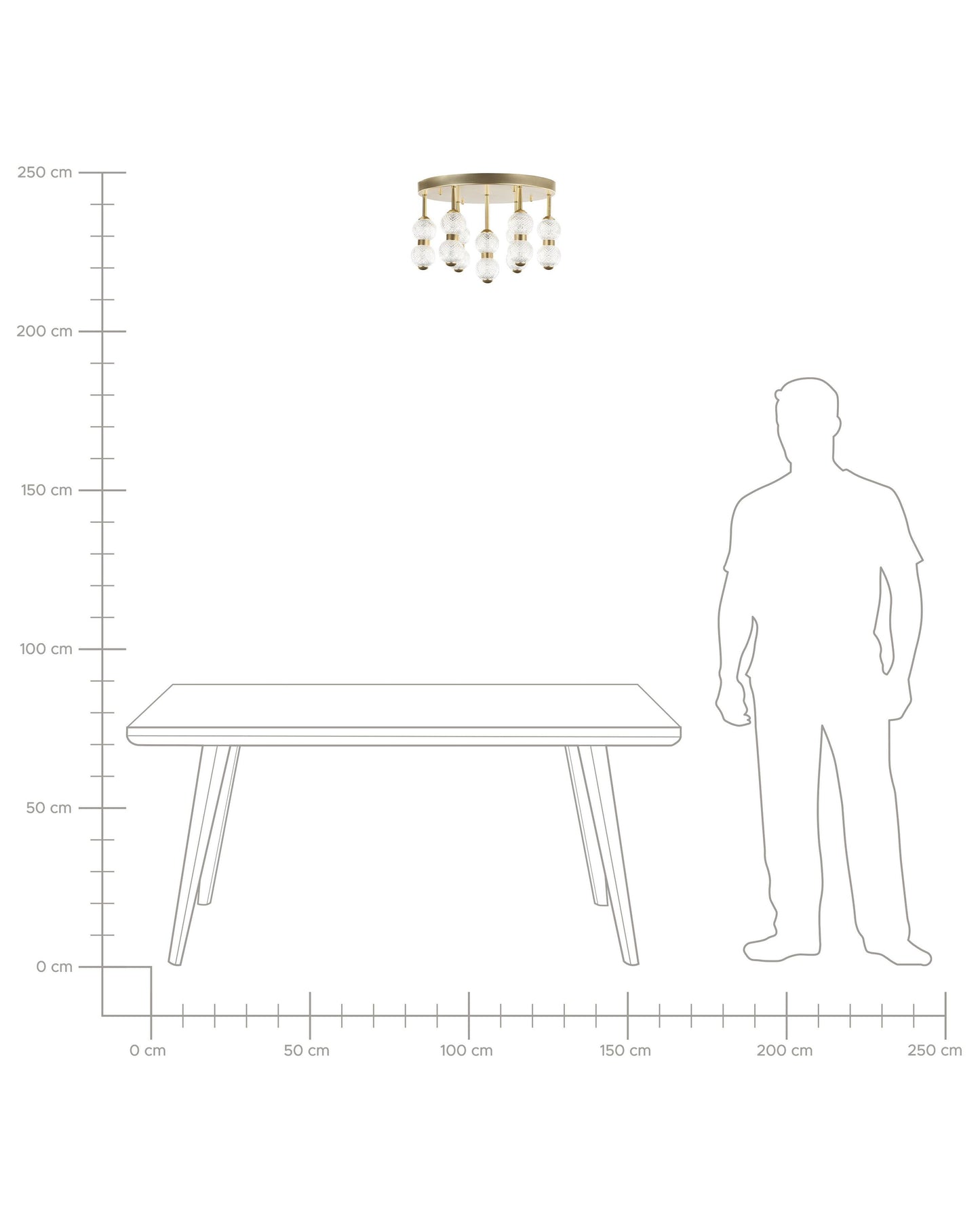  Ceiling Lamp YOWAKA Metal Gold