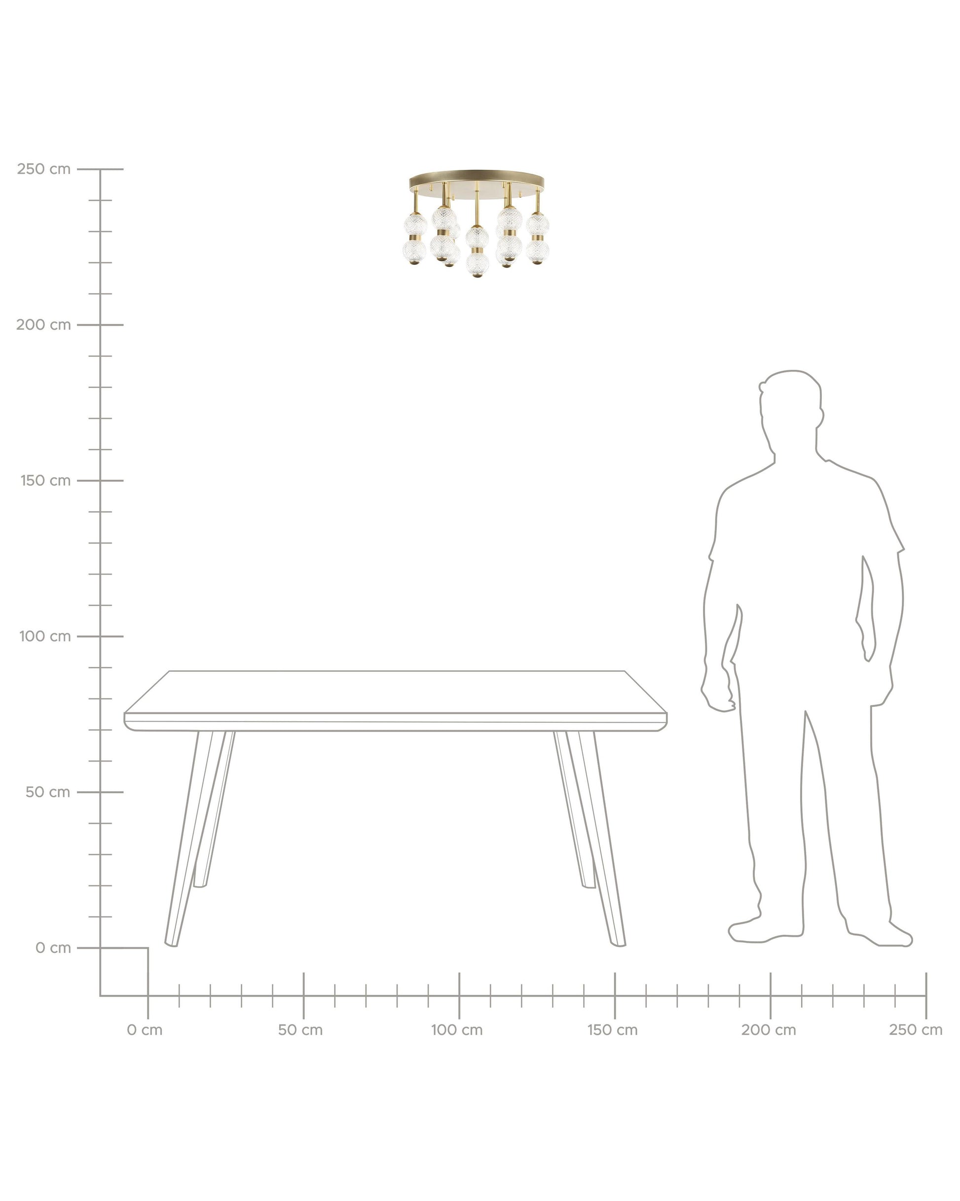  Ceiling Lamp YOWAKA Metal Gold