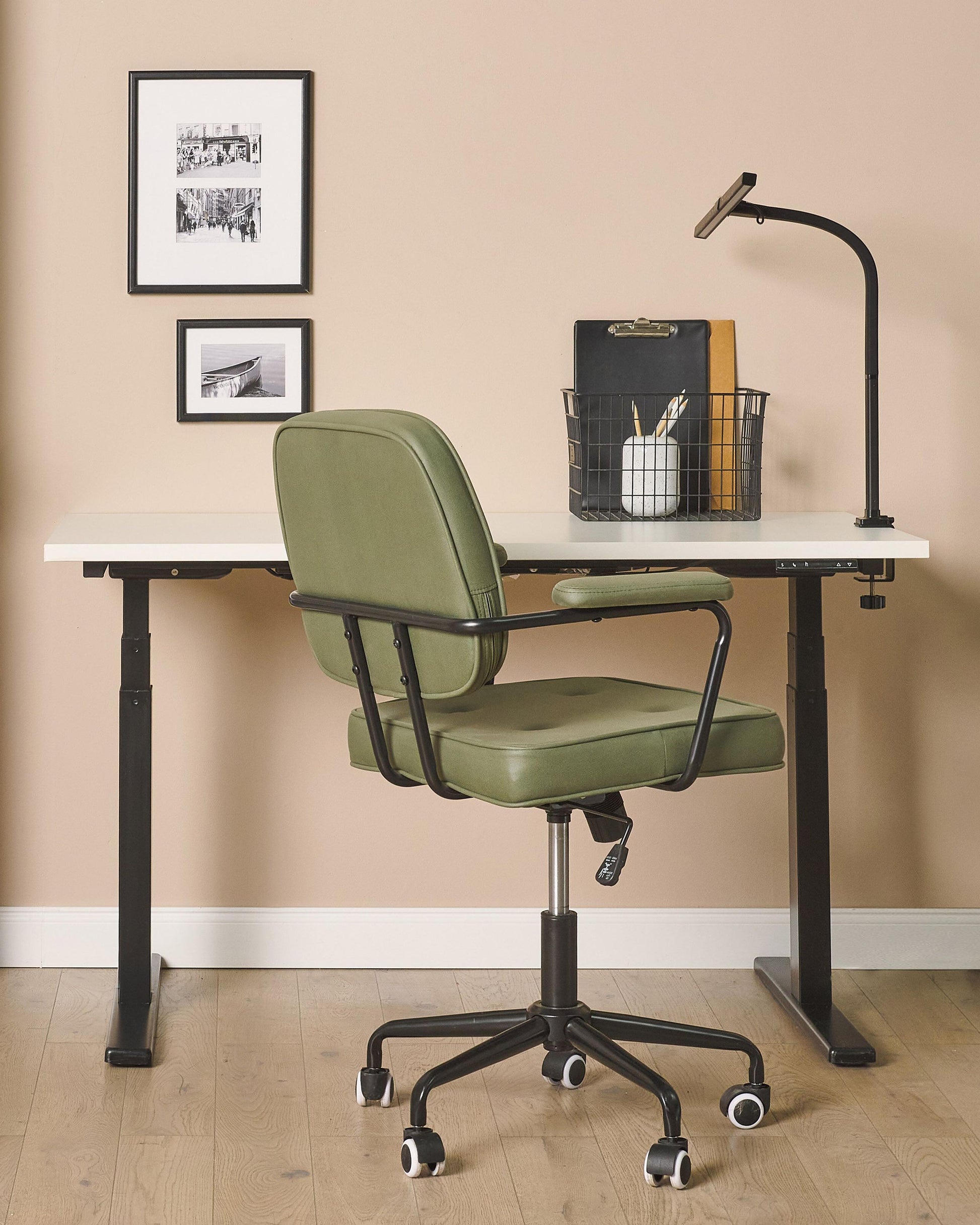  LED Clamp-On Desk Lamp AURIGA With Motion Sensor Metal Black