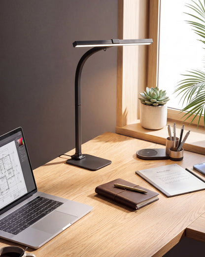  LED Desk Lamp KOURIS With Motion Sensor Metal Black