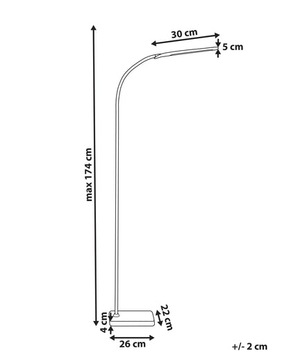  LED Floor Lamp NORMA With Dimmer Metal Black