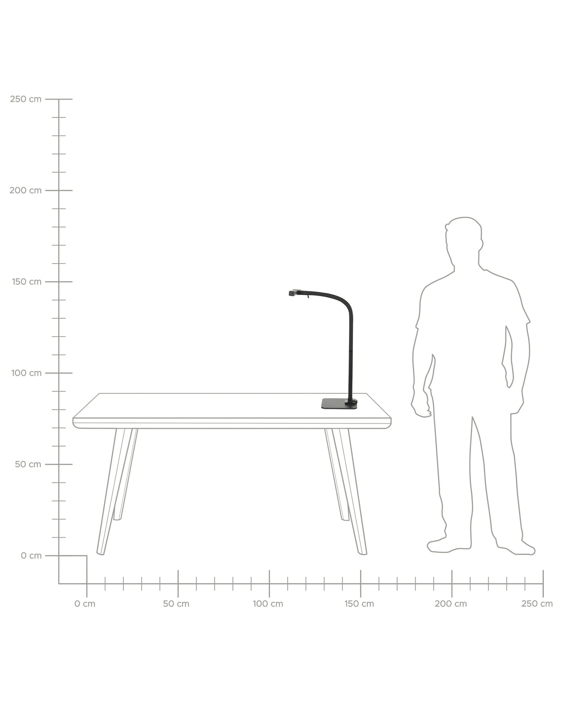 LED Desk Lamp KOURIS With Motion Sensor Metal Black