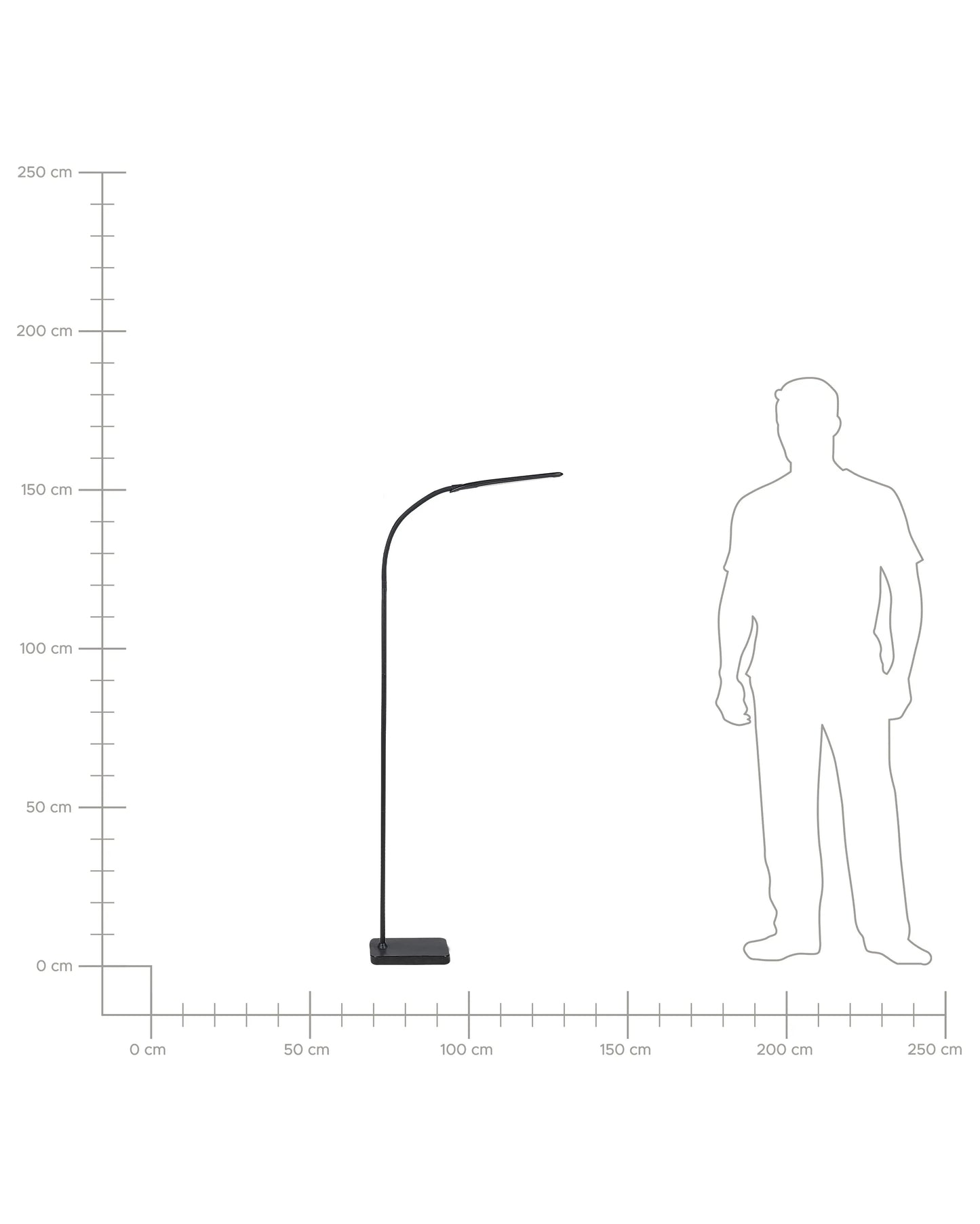  LED Floor Lamp NORMA With Dimmer Metal Black