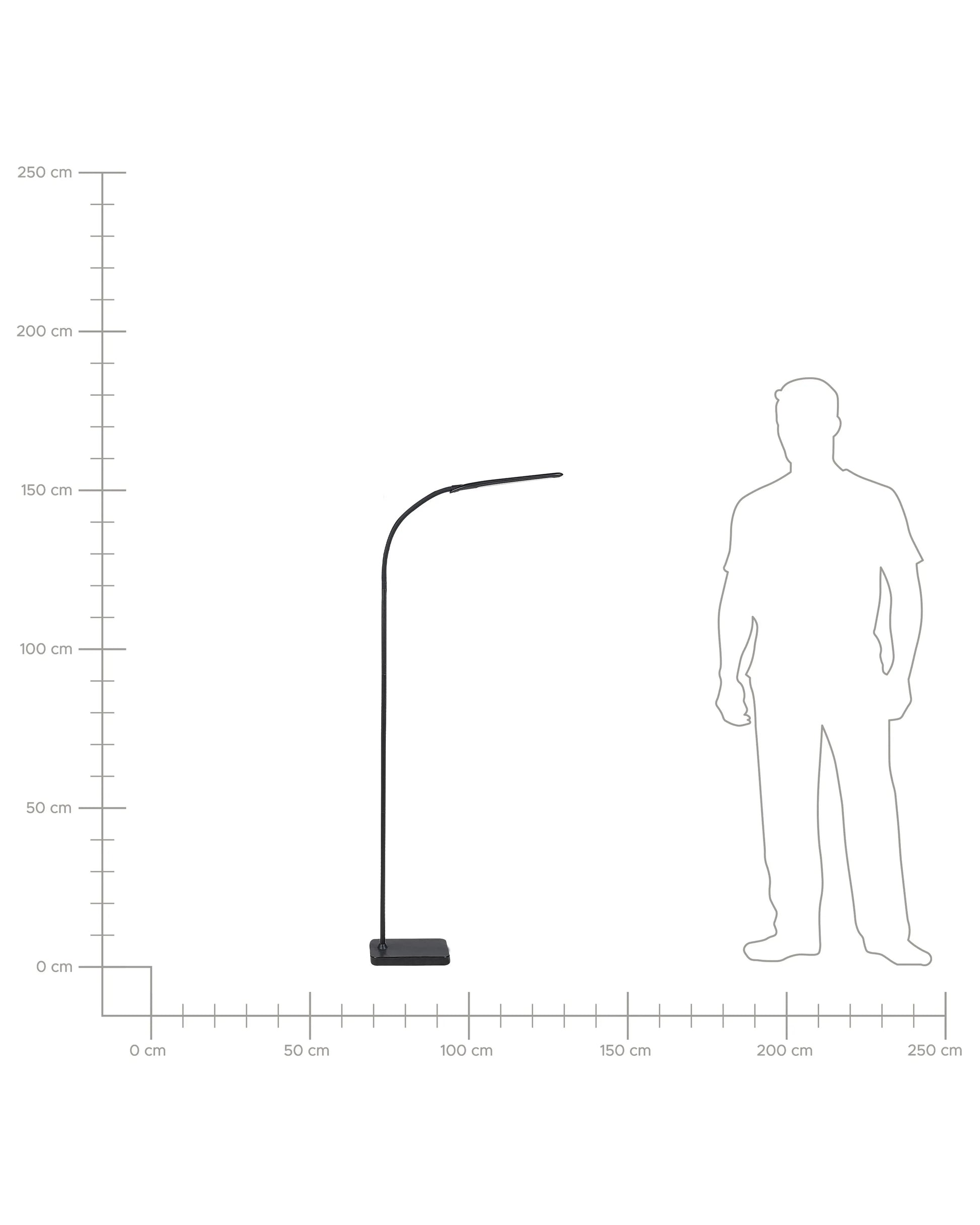  LED Floor Lamp NORMA With Dimmer Metal Black
